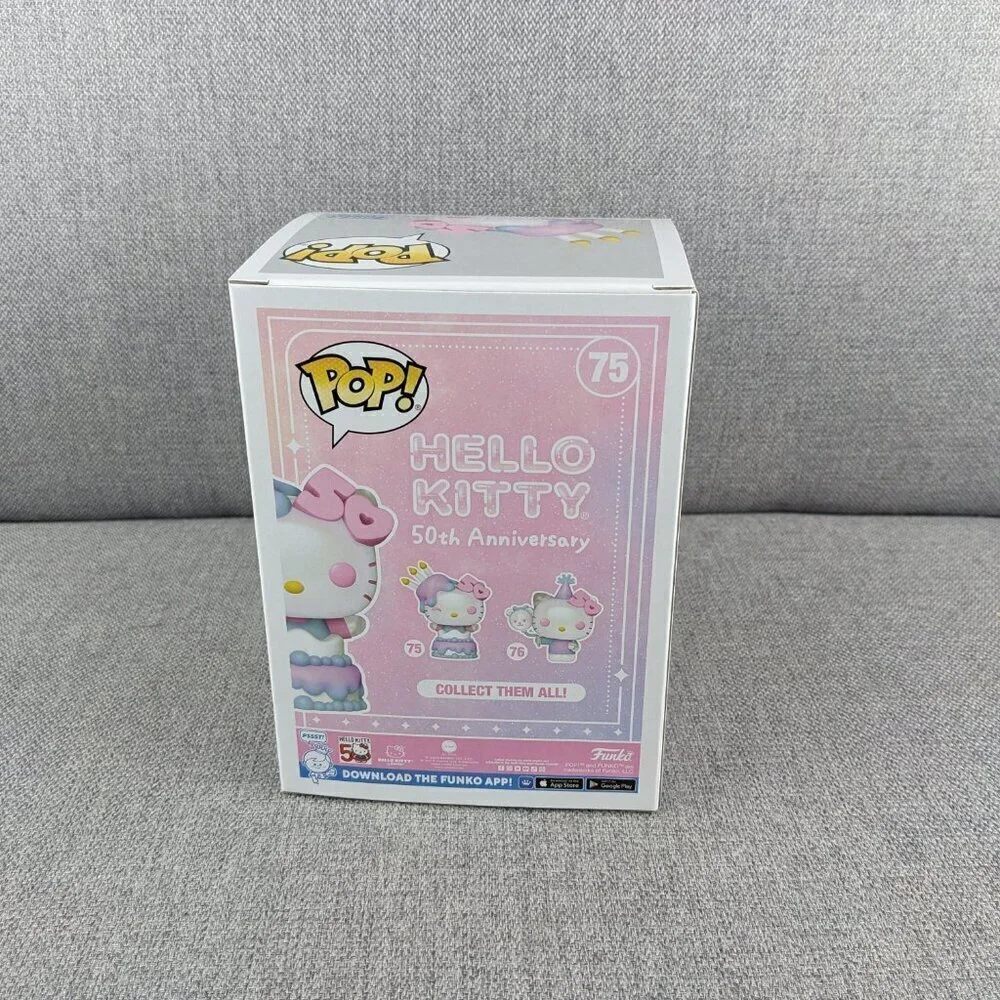 Sanrio Hello Kitty 50th Anniversary Hello Kitty with Cake Funko Pop! Vinyl - Picture 3 of 6